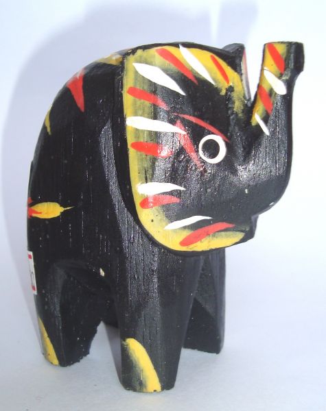 Elefante madeira Preto